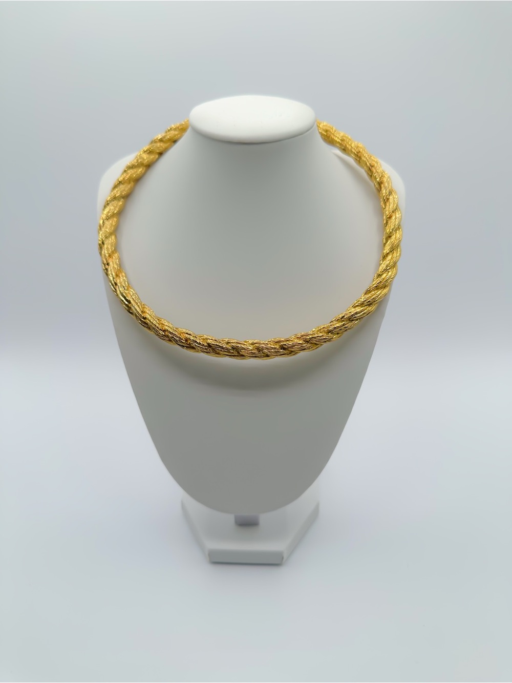 Gold-Tone Braided Collar Necklace - Elegant Women’s Jewelry